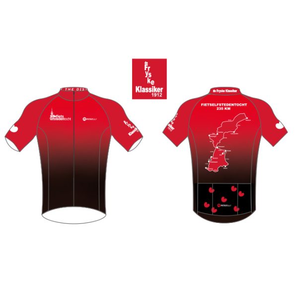 Fietselfsteden shirt rood (heren)